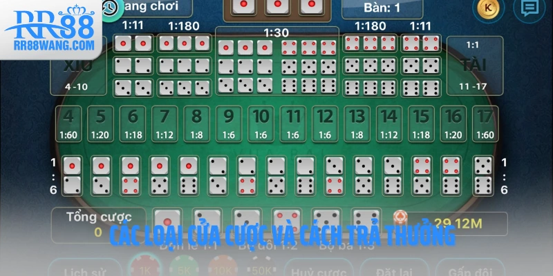 Các loại cửa cược và cách trả thưởng